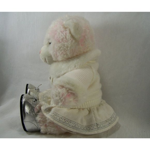 Build A Bear Snowflake Sweater Winter Outfit Pink and White Bear - Picture 3 of 13